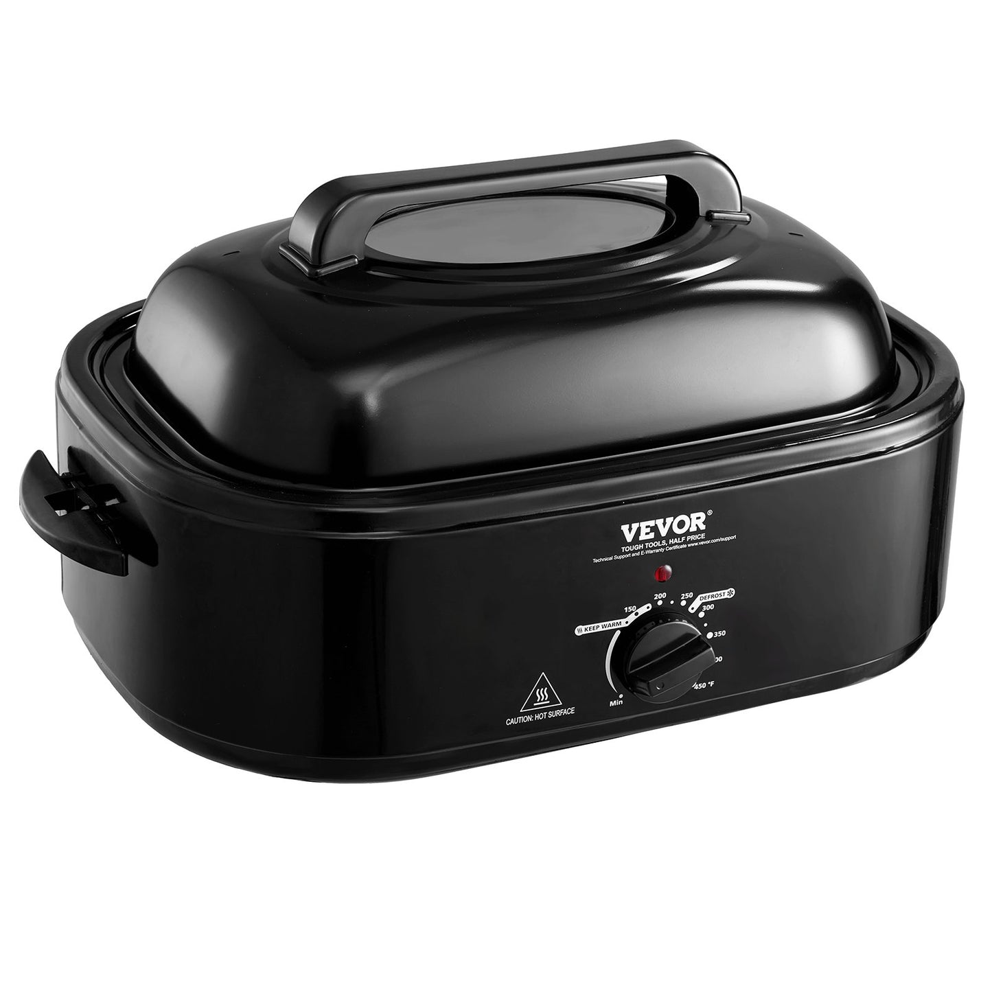 Electric Roaster Oven 20 QT - 1450W Turkey Roaster with Self-Basting Lid, Fits Up to 24 lbs