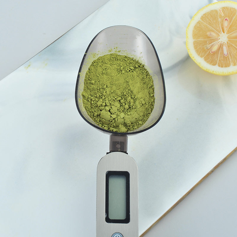 Digital Measuring Spoon Scale - 0.1g Precision up to 500g for Cooking, Baking & Coffee
