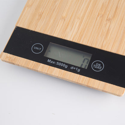Bamboo Digital Kitchen Scale - Precise Food Scale for Cooking, Baking & Meal Prep