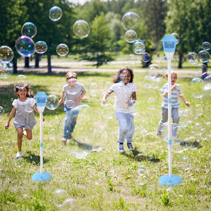 Standing Bubble Machine with LED Lights & Music - Adjustable Height