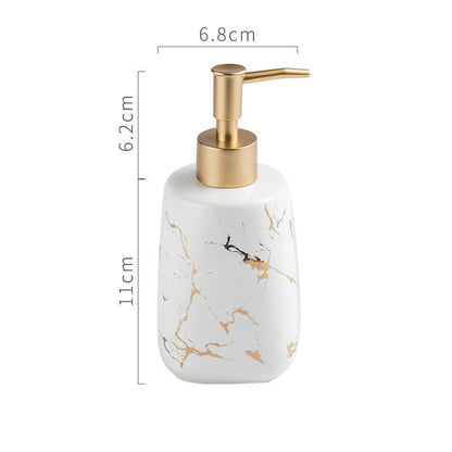 Luxury Ceramic Bathroom Accessory Set - Light Luxury Porcelain Vanity Collection (1-5 Pieces)