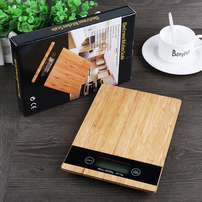 Bamboo Digital Kitchen Scale - Precise Food Scale for Cooking, Baking & Meal Prep