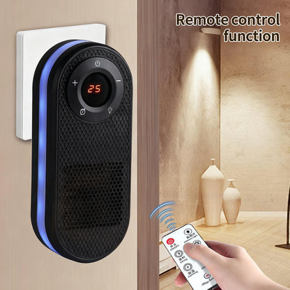 Portable Space Heater with Remote - 180° Rotating Electric Heater with Timer & LED Display