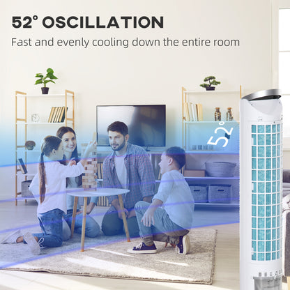 40" Tower Air Cooler Fan 3-in-1 - Portable Ice Cooling Fan with Humidifier, Remote & 8H Timer