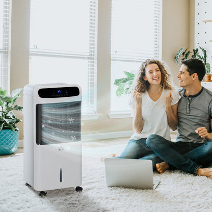 Portable Evaporative Air Cooler 3-in-1 - Ice Cooling Fan & Humidifier with 3.2 Gal Tank & Remote