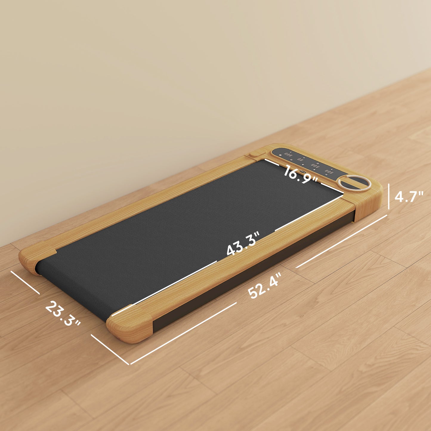 Walking Pad Compact Treadmill - 2.5HP Bluetooth Speaker, Wide Belt & Remote Control
