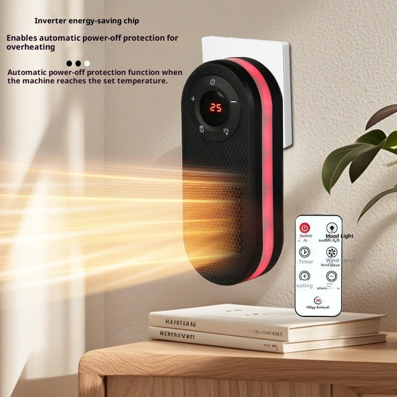 Portable Space Heater with Remote - 180° Rotating Electric Heater with Timer & LED Display