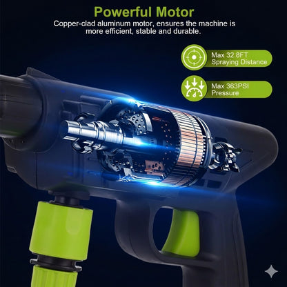 Cordless Pressure Washer Portable – Battery Powered Cleaner for Car, Patio & Garden