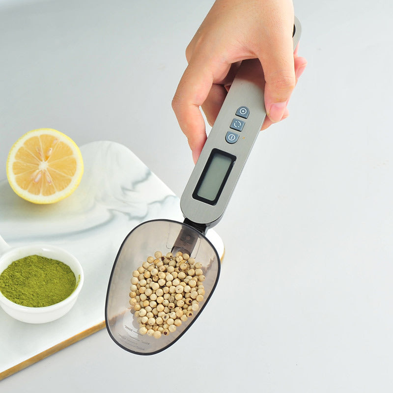 Digital Measuring Spoon Scale - 0.1g Precision up to 500g for Cooking, Baking & Coffee