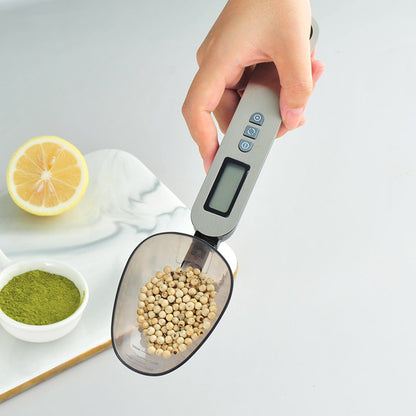 Digital Measuring Spoon Scale - 0.1g Precision up to 500g for Cooking, Baking & Coffee