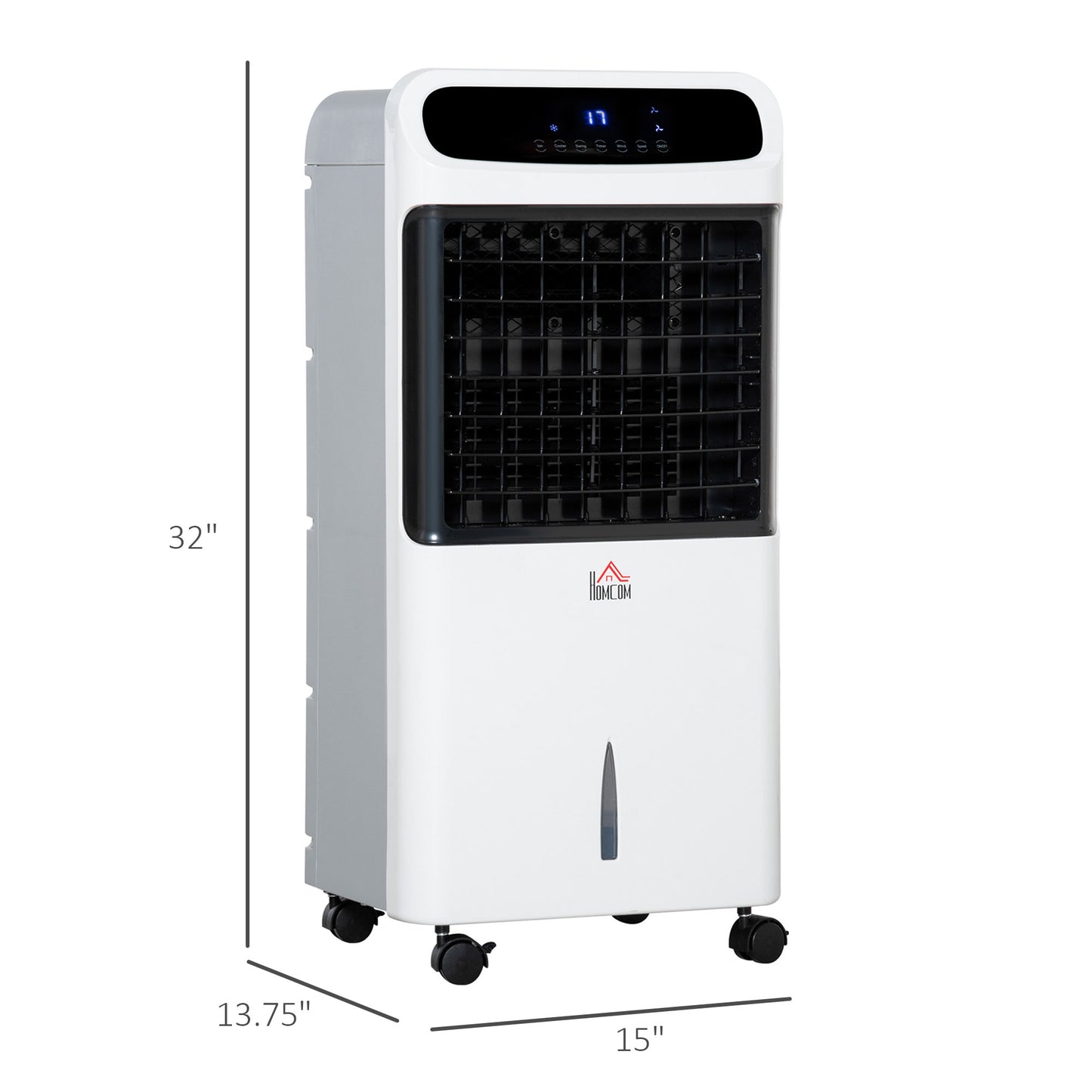 Portable Evaporative Air Cooler 3-in-1 - Ice Cooling Fan & Humidifier with 3.2 Gal Tank & Remote