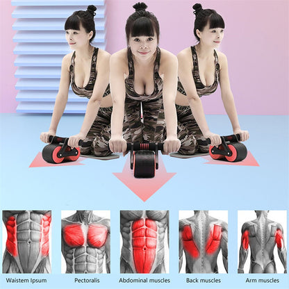Ab Wheel Roller Abdominal Exerciser - Double Wheel Ab Roller Core Trainer for Men & Women