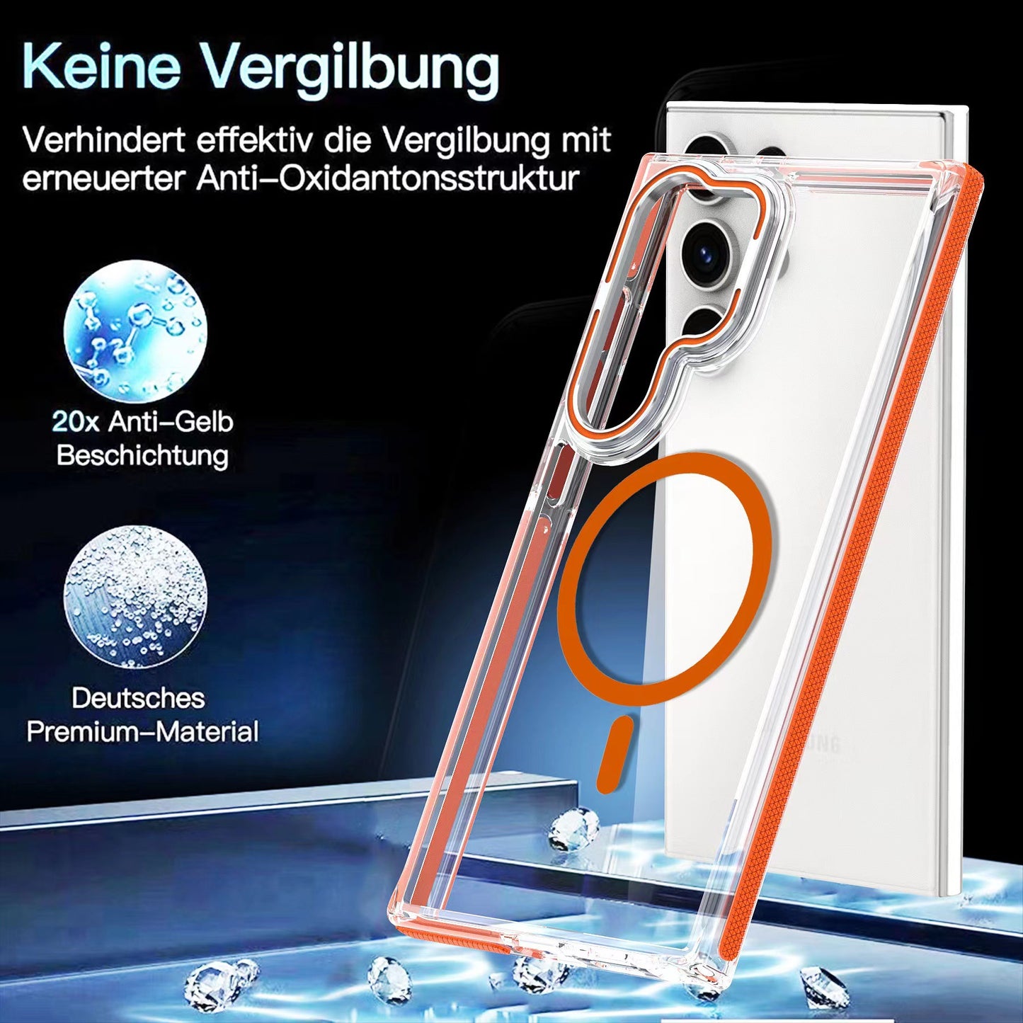 Samsung Galaxy S25 Ultra Magnetic Case - Slim TPU Full Protection Cover