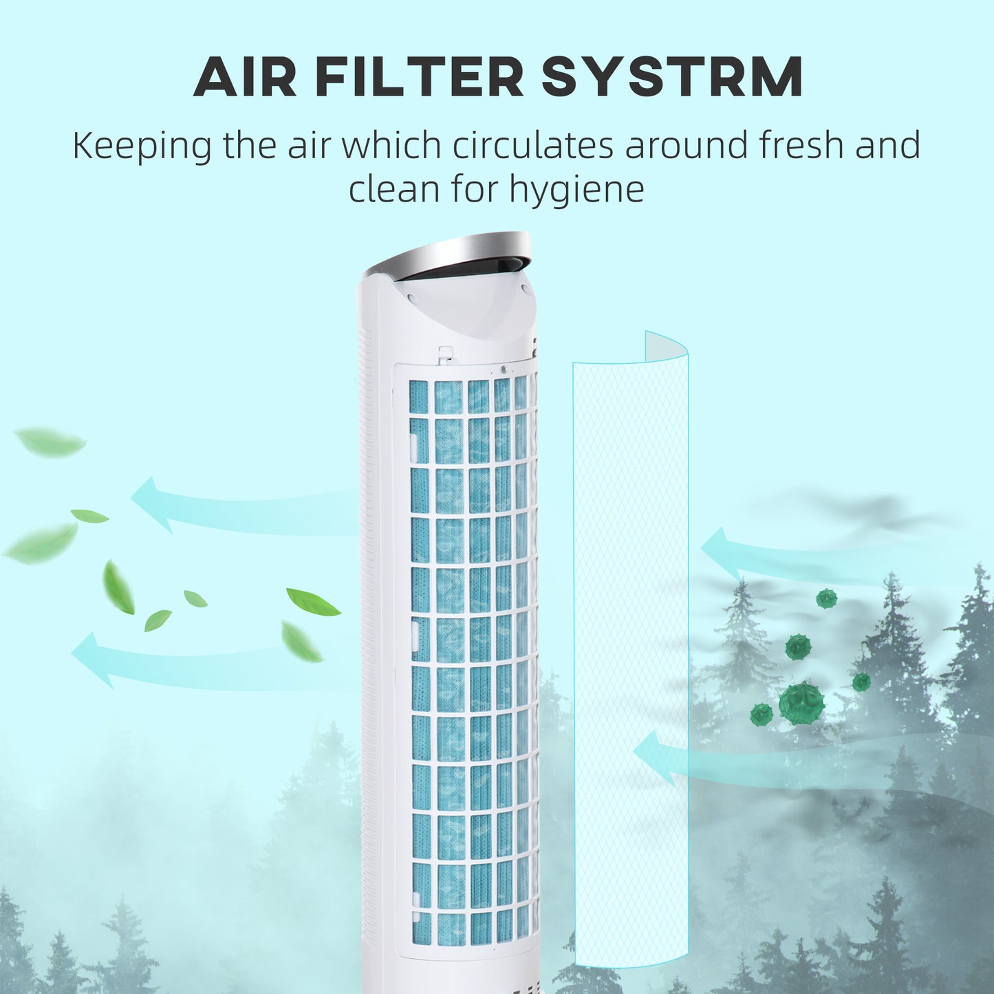 40" Tower Air Cooler Fan 3-in-1 - Portable Ice Cooling Fan with Humidifier, Remote & 8H Timer