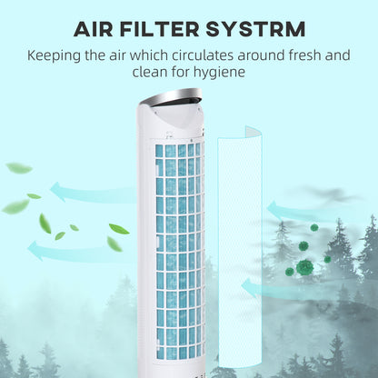 40" Tower Air Cooler Fan 3-in-1 - Portable Ice Cooling Fan with Humidifier, Remote & 8H Timer