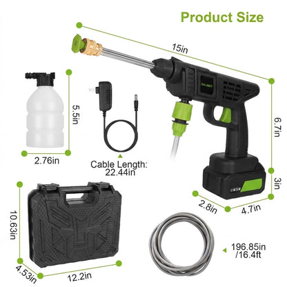 Car Cleaning Combo - Cordless Vacuum & Tire Inflator + Cordless Pressure Washer Bundle