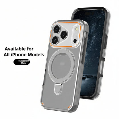 Phone case for iPhone 17 Pro with transparent black design