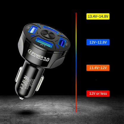 4-Port USB Car Charger 45W - Fast Charging Adapter for iPhone & Android