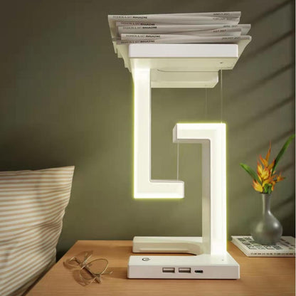 Magnetic Levitating Lamp with Wireless Charging - Floating LED Desk Light