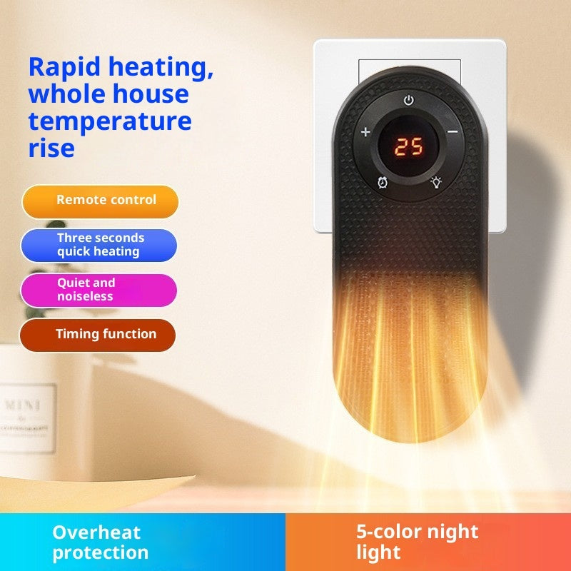 Portable Space Heater with Remote - 180° Rotating Electric Heater with Timer & LED Display
