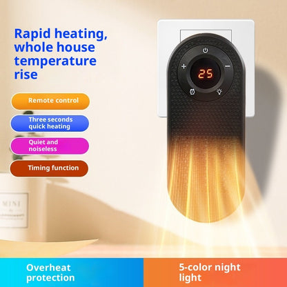 Portable Space Heater with Remote - 180° Rotating Electric Heater with Timer & LED Display