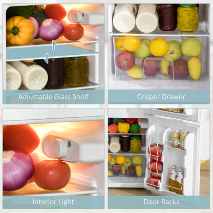 Mini Fridge with Freezer - Compact Refrigerator for Bedroom, Dorm, Office & Motor homes and RVs