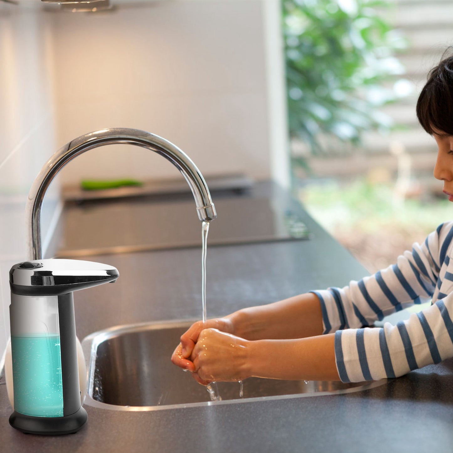 Automatic Soap Dispenser 400ml - Touchless Sensor Hand Soap Dispenser with Adjustable Volume