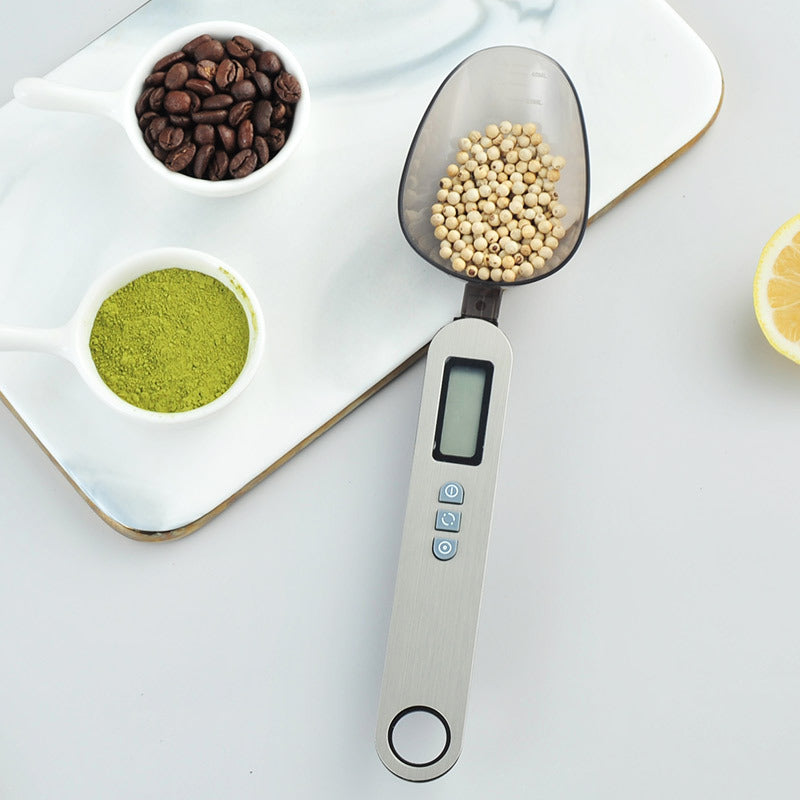 Digital Measuring Spoon Scale - 0.1g Precision up to 500g for Cooking, Baking & Coffee