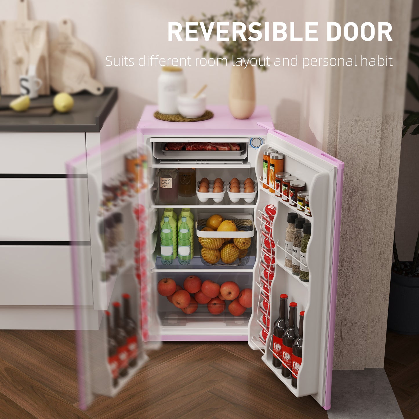 Mini Fridge with Freezer - Compact Refrigerator for Dorm, Bedroom & Office  | 20L Capacity