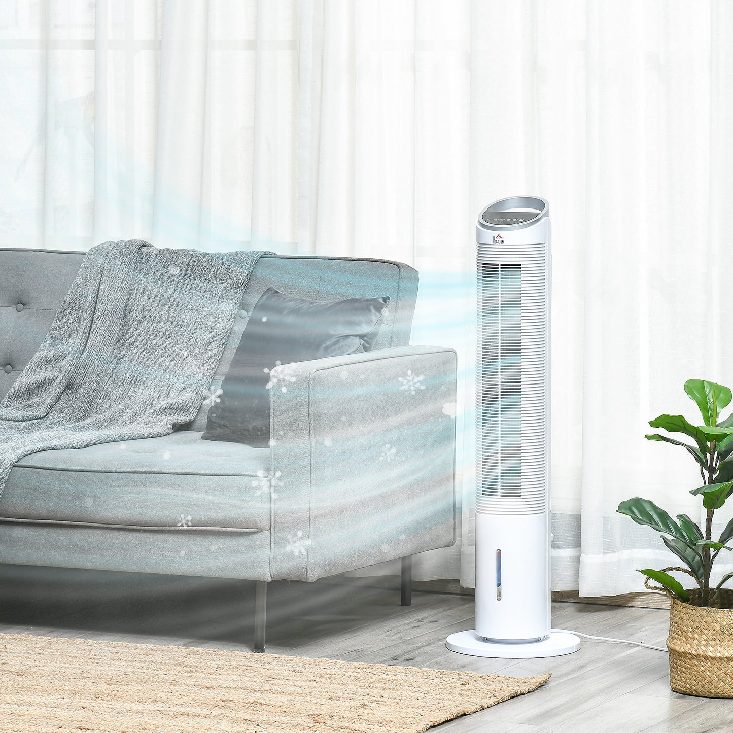 40" Tower Air Cooler Fan 3-in-1 - Portable Ice Cooling Fan with Humidifier, Remote & 8H Timer
