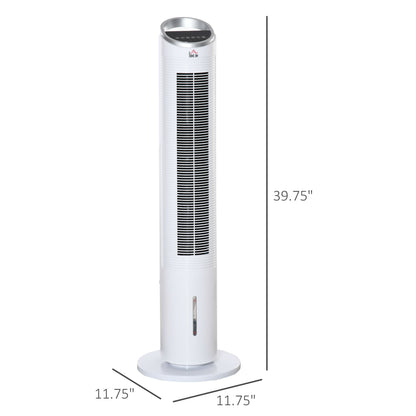 40" Tower Air Cooler Fan 3-in-1 - Portable Ice Cooling Fan with Humidifier, Remote & 8H Timer