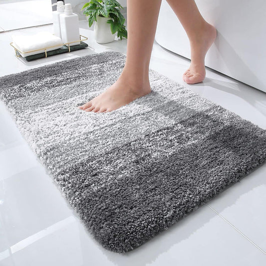 Non-slip Bathroom Floor Mat Microfiber with Rubber Backing - Bathmat