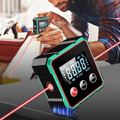 Digital Angle Finder with Laser Level - Magnetic Protractor Gauge for Precision Measurements