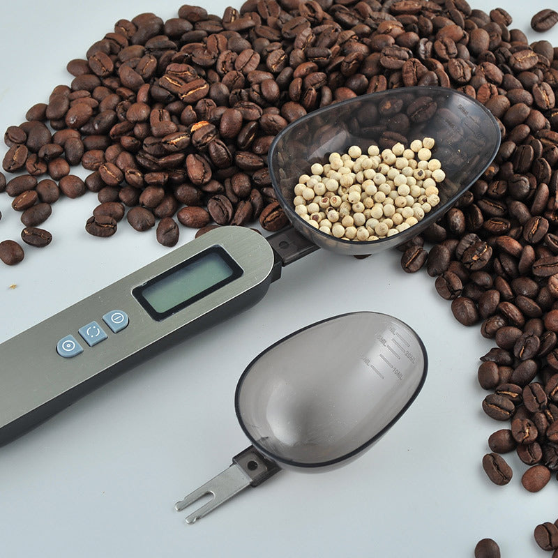 Digital Measuring Spoon Scale - 0.1g Precision up to 500g for Cooking, Baking & Coffee