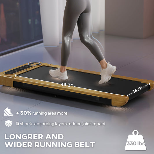 Walking Pad Compact Treadmill - 2.5HP Bluetooth Speaker, Wide Belt & Remote Control