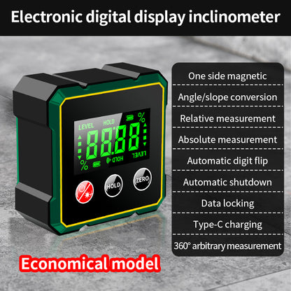 Digital Angle Finder with Laser Level - Magnetic Protractor Gauge for Precision Measurements